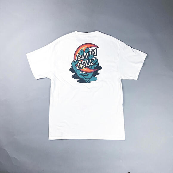 Y2K Santa Cruz White Graphic Pocket T-Shirt - Picture 2 of 8